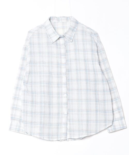gossip!ロサンゼルス(ゴシップロサンゼルス)の「ヴィンテージチェック ルーズフィットシャツ Y2K(Tシャツ/カットソー・レディース・ベージュ/チェック/ホワイト/ブラック・FREE)」の6枚目の写真