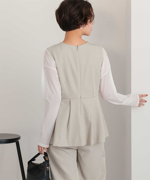 titivate（ティティベイト）の「Vネックペプラムドッキングオールインワン（つなぎ/オールインワン・レディース・ブラック/グレイッシュベージュ/ネイビー・M/S/SP/L）」の21枚目の写真