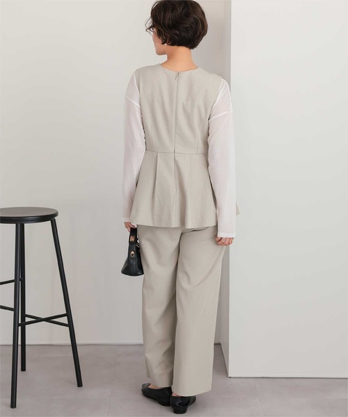 titivate（ティティベイト）の「Vネックペプラムドッキングオールインワン（つなぎ/オールインワン・レディース・ブラック/グレイッシュベージュ/ネイビー・M/S/SP/L）」の22枚目の写真