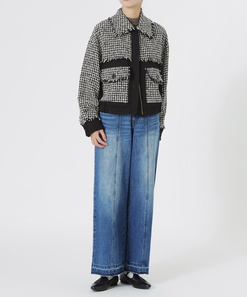 LOVELESS（ラブレス）の「ツイードブルゾン（ブルゾン・レディース・チャコールグレー・34/36）」の6枚目の写真