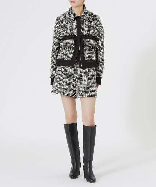 LOVELESS（ラブレス）の「ツイードブルゾン（ブルゾン・レディース・チャコールグレー・34/36）」の7枚目の写真