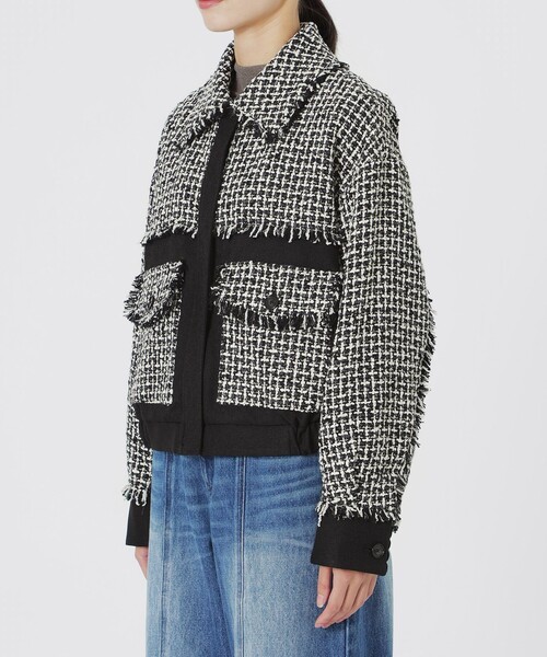 LOVELESS（ラブレス）の「ツイードブルゾン（ブルゾン・レディース・チャコールグレー・34/36）」の9枚目の写真