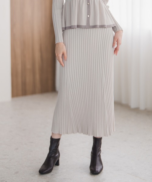 セール】2025秋冬新作 ワイドリブセミマーメイドスカート（スカート