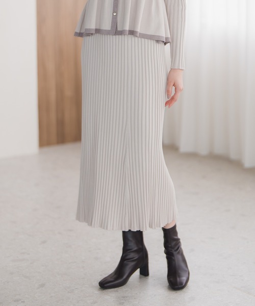 セール】2025秋冬新作 ワイドリブセミマーメイドスカート（スカート