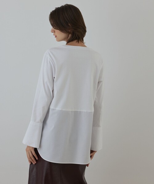 Diagram(ダイアグラム)の「レイヤードカットトップ(Tシャツ/カットソー・レディース・ブラック/ホワイト・36)」の5枚目の写真