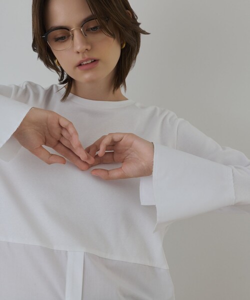 Diagram(ダイアグラム)の「レイヤードカットトップ(Tシャツ/カットソー・レディース・ブラック/ホワイト・36)」の10枚目の写真