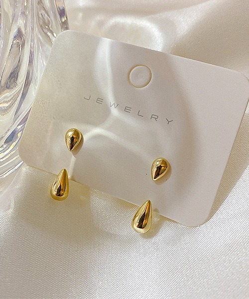 ARCHIVER(アーカイバ)の「【Bz】ゴールドドロップペアピアス/両耳用(LEY)(ピアス(両耳用)・レディース・ゴールド・FREE)」の3枚目の写真