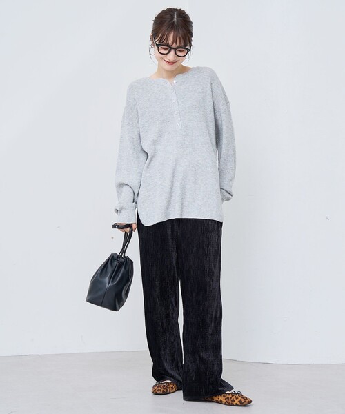 coen（コーエン）の「楊柳ベロアイージーパンツ（その他パンツ・レディース・マスタード/ブラック/ダークグレー・M/L）」の7枚目の写真