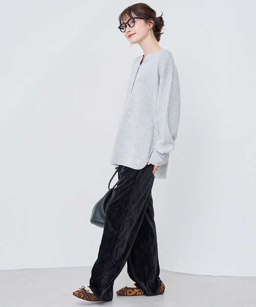 coen（コーエン）の「楊柳ベロアイージーパンツ（その他パンツ・レディース・マスタード/ブラック/ダークグレー・M/L）」の8枚目の写真