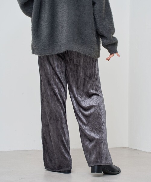 coen（コーエン）の「楊柳ベロアイージーパンツ（その他パンツ・レディース・マスタード/ブラック/ダークグレー・M/L）」の12枚目の写真