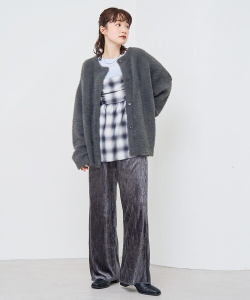 coen（コーエン）の「楊柳ベロアイージーパンツ（その他パンツ・レディース・マスタード/ブラック/ダークグレー・M/L）」の13枚目の写真