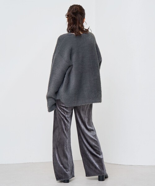 coen（コーエン）の「楊柳ベロアイージーパンツ（その他パンツ・レディース・マスタード/ブラック/ダークグレー・M/L）」の15枚目の写真