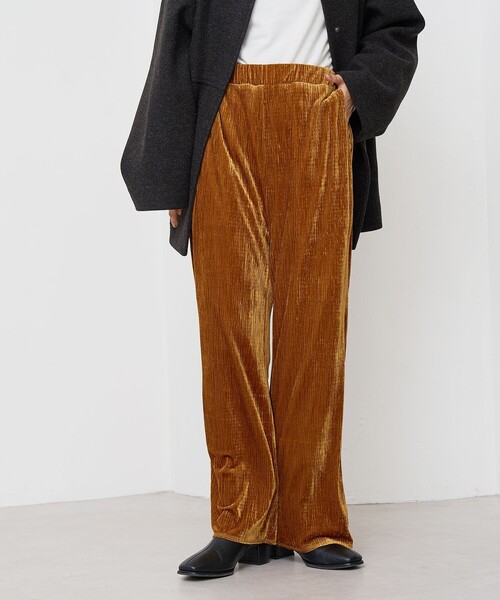 coen（コーエン）の「楊柳ベロアイージーパンツ（その他パンツ・レディース・マスタード/ブラック/ダークグレー・M/L）」の16枚目の写真