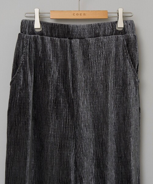 coen（コーエン）の「楊柳ベロアイージーパンツ（その他パンツ・レディース・マスタード/ブラック/ダークグレー・M/L）」の22枚目の写真