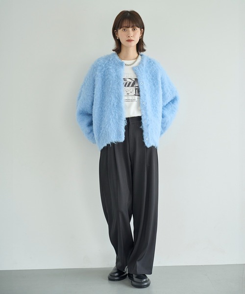 セール】シャギーニットカーディガン（カーディガン/ボレロ