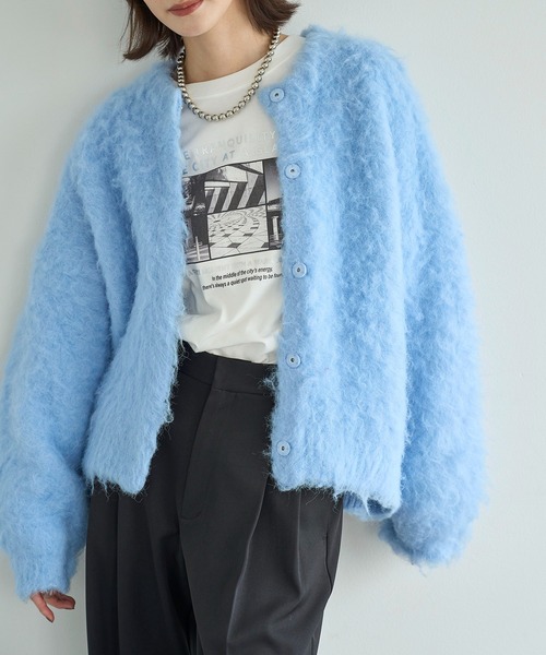 meilmada（メイルマダ）の「シャギーニットカーディガン（カーディガン/ボレロ・レディース・グレー/ブルー・FREE）」の9枚目の写真