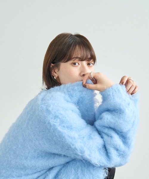 セール】シャギーニットカーディガン（カーディガン/ボレロ