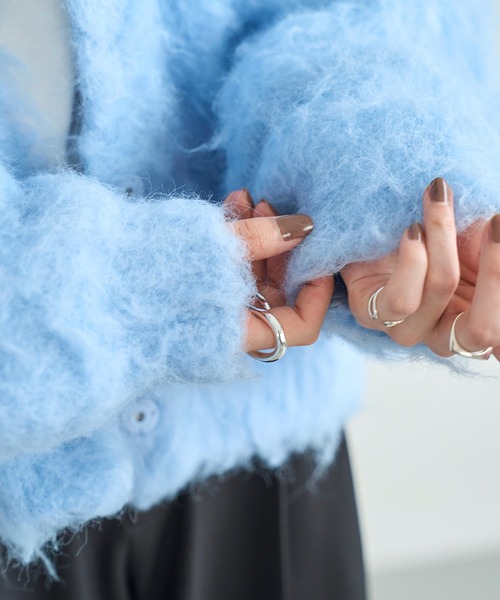 シャギーニットカーディガン（カーディガン/ボレロ）｜meilmada