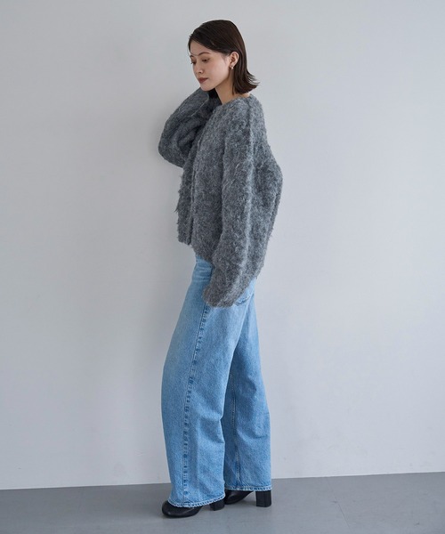 meilmada（メイルマダ）の「シャギーニットカーディガン（カーディガン/ボレロ・レディース・グレー/ブルー・FREE）」の3枚目の写真