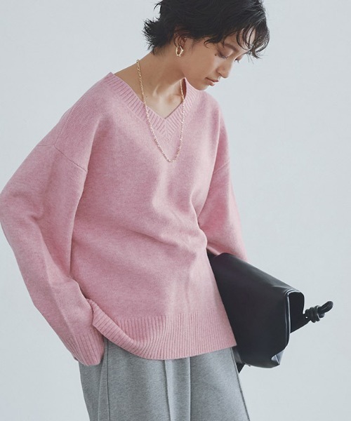 セール】Vネックウールミックスニット（ニット/セーター）｜RASW（ラス