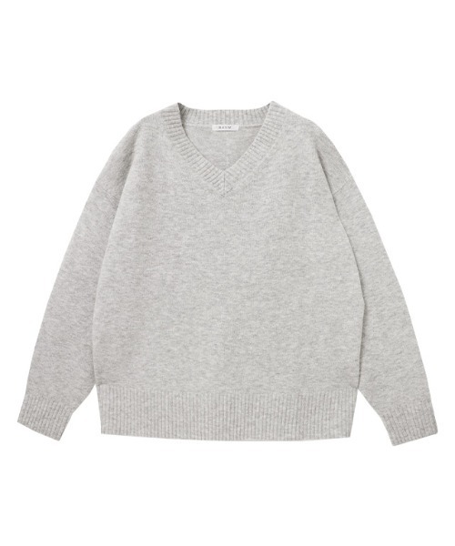 RASW(ラス)の「Vネックウールミックスニット(ニット/セーター・レディース・ピンク/グレー系その他/オフホワイト・L/M)」の16枚目の写真