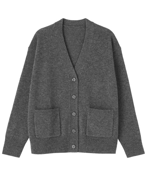 無印良品(ムジルシリョウヒン)の「婦人 洗えるウールミドルゲージVネックカーディガン(カーディガン/ボレロ・レディース・オートミール/チャコールグレー/ブラック/ダークブラウン系/ライトグリーン/キャメル・XL/S/XS/L/M)」の11枚目の写真