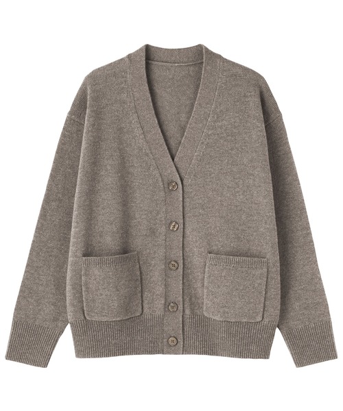 無印良品(ムジルシリョウヒン)の「婦人 洗えるウールミドルゲージVネックカーディガン(カーディガン/ボレロ・レディース・オートミール/チャコールグレー/ブラック/ダークブラウン系/ライトグリーン/キャメル・XL/S/XS/L/M)」の18枚目の写真