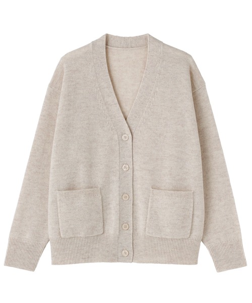 無印良品(ムジルシリョウヒン)の「婦人 洗えるウールミドルゲージVネックカーディガン(カーディガン/ボレロ・レディース・オートミール/チャコールグレー/ブラック/ダークブラウン系/ライトグリーン/キャメル・XL/S/XS/L/M)」の21枚目の写真