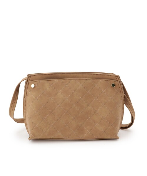 SHOO・LA・RUE（シューラルー）の「ステッチショルダーバッグ（ショルダーバッグ・レディース・キャメル/ブラック/グレー・00）」の7枚目の写真