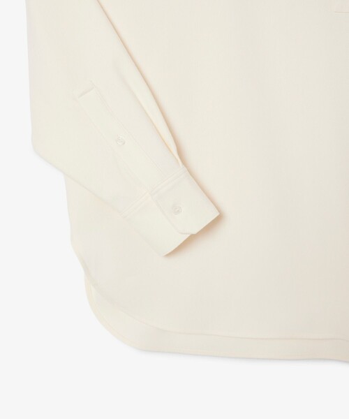 LACOSTE（ラコステ）の「オーバーサイズハーフボタン ストレッチフランネルシャツ（シャツ/ブラウス・レディース・オフホワイト/グレー・38/40/36/34）」の7枚目の写真
