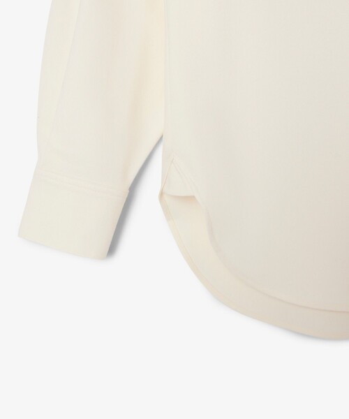 LACOSTE（ラコステ）の「オーバーサイズハーフボタン ストレッチフランネルシャツ（シャツ/ブラウス・レディース・オフホワイト/グレー・38/40/36/34）」の8枚目の写真