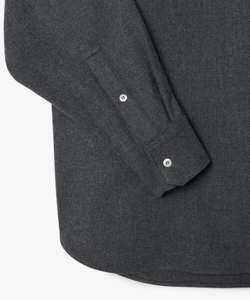 LACOSTE（ラコステ）の「オーバーサイズハーフボタン ストレッチフランネルシャツ（シャツ/ブラウス・レディース・オフホワイト/グレー・38/40/36/34）」の14枚目の写真