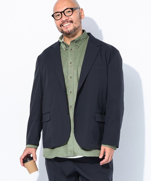 B&T CLUB(ビーティークラブ)の「B&T CLUB ビーアンドティークラブ ACTIVE EASY SOLOTEX JKT ストレッチ シングル イージージャケット セットアップ可能(テーラードジャケット・メンズ・カーキ/ブラック/ネイビー/ベージュ・X2(4L~5L)/X1(3L~4L)/X3(6L~7L))」の4枚目の写真