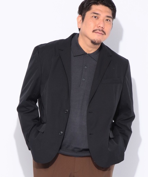 B&T CLUB(ビーティークラブ)の「B&T CLUB ビーアンドティークラブ ACTIVE EASY SOLOTEX JKT ストレッチ シングル イージージャケット セットアップ可能(テーラードジャケット・メンズ・カーキ/ブラック/ネイビー/ベージュ・X2(4L~5L)/X1(3L~4L)/X3(6L~7L))」の2枚目の写真