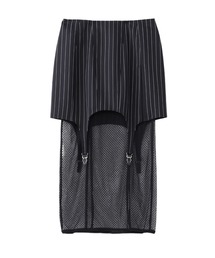 JOHN LAWRENCE SULLIVAN（ジョンローレンスサリバン）の「WOOL GABARDINE LAYERED SKIRT WITH GARTER BELT（スカート）」