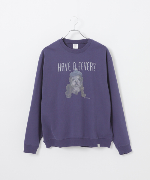 B.C STOCK（ベーセーストック）の「NEW ドッグ＆キャット柄 アソートクルーネックスウェット（スウェット・メンズ・ブラウン/ホワイト系その他/ホワイト/ネイビー/チャコールグレー・LARGE/MEDIUM）」の5枚目の写真