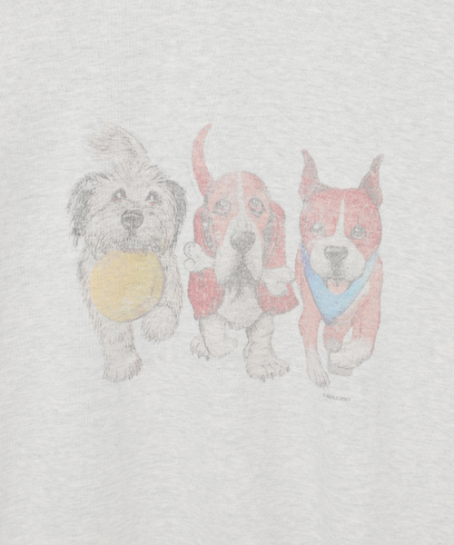 B.C STOCK（ベーセーストック）の「NEW ドッグ＆キャット柄 アソートクルーネックスウェット（スウェット・メンズ・ブラウン/ホワイト系その他/ホワイト/ネイビー/チャコールグレー・LARGE/MEDIUM）」の22枚目の写真