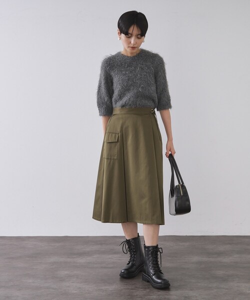 OPAQUE.CLIP（オペークドットクリップ）の「【生活防水】厚底タンクソールレースアップブーツ（ブーツ・レディース・ブラック・03/02）」の11枚目の写真