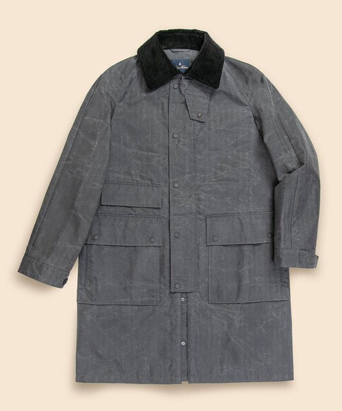 BROOKS BROTHERS（ブルックスブラザーズ）の「ポリエステル　カントリーコート（ステンカラーコート・メンズ・グリーン/グレー・LARGE/MEDIUM/SMALL）」の3枚目の写真