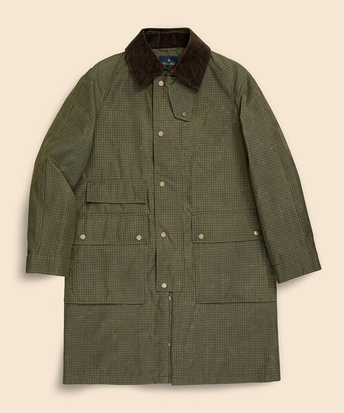 BROOKS BROTHERS（ブルックスブラザーズ）の「ポリエステル　カントリーコート（ステンカラーコート・メンズ・グリーン/グレー・LARGE/MEDIUM/SMALL）」の12枚目の写真