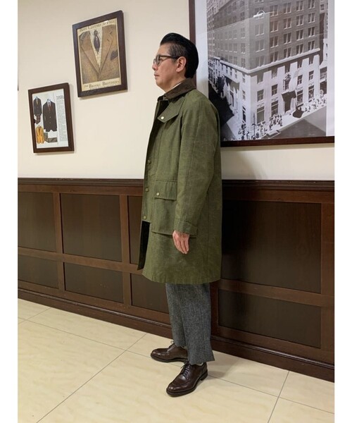 BROOKS BROTHERS（ブルックスブラザーズ）の「ポリエステル　カントリーコート（ステンカラーコート・メンズ・グリーン/グレー・LARGE/MEDIUM/SMALL）」の19枚目の写真