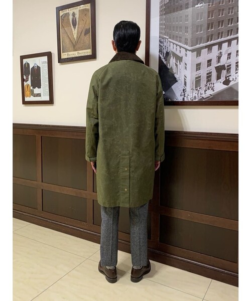 BROOKS BROTHERS（ブルックスブラザーズ）の「ポリエステル　カントリーコート（ステンカラーコート・メンズ・グリーン/グレー・LARGE/MEDIUM/SMALL）」の20枚目の写真