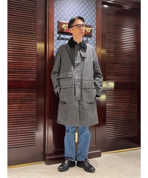 BROOKS BROTHERS（ブルックスブラザーズ）の「ポリエステル　カントリーコート（ステンカラーコート・メンズ・グリーン/グレー・LARGE/MEDIUM/SMALL）」の22枚目の写真