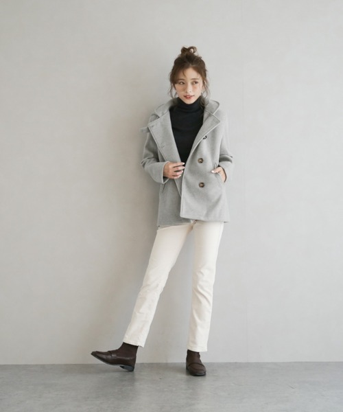 SUGAR BISKET（シュガービスケット）の「2WAYデザインショートコート（その他アウター・レディース・ブラウン/グレー/ブラック/グレイッシュベージュ・M/L）」の9枚目の写真