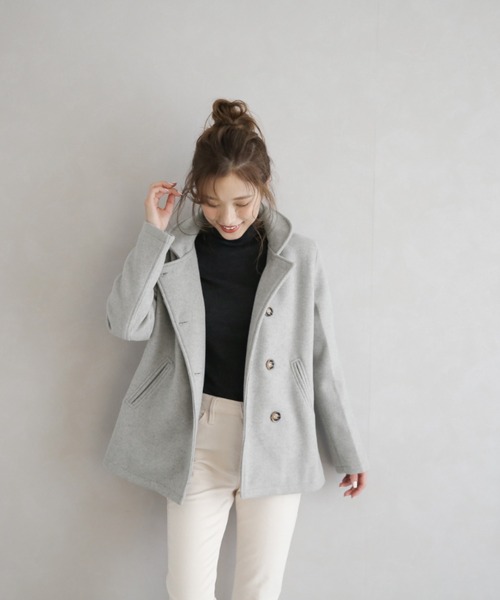 SUGAR BISKET（シュガービスケット）の「2WAYデザインショートコート（その他アウター・レディース・ブラウン/グレー/ブラック/グレイッシュベージュ・M/L）」の11枚目の写真