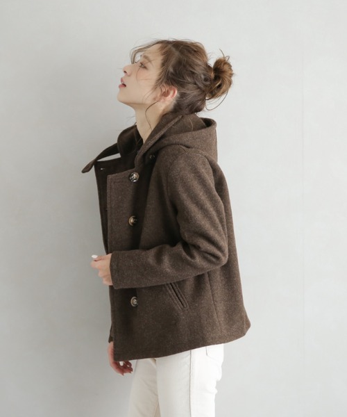 SUGAR BISKET（シュガービスケット）の「2WAYデザインショートコート（その他アウター・レディース・ブラウン/グレー/ブラック/グレイッシュベージュ・M/L）」の13枚目の写真