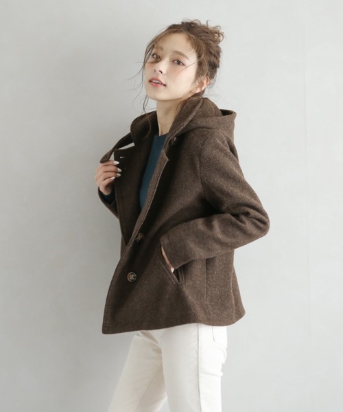 SUGAR BISKET（シュガービスケット）の「2WAYデザインショートコート（その他アウター・レディース・ブラウン/グレー/ブラック/グレイッシュベージュ・M/L）」の14枚目の写真