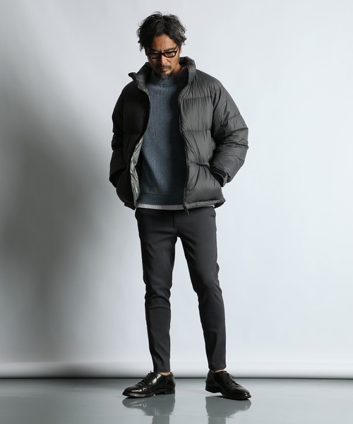NANGA(ナンガ)の「NANGA×DUFFER STAND COLLAR DOWN JACKET:ナンガ別注 日本製 スタンドカラー ダウンジャケット(ダウンジャケット/コート・メンズ・チャコールグレー/ターコイズブルー/ブラック・X-LARGE/LARGE/MEDIUM/SMALL)」の22枚目の写真