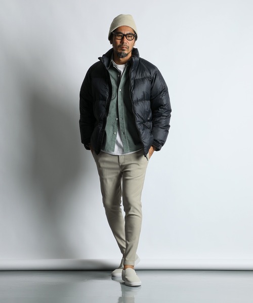 NANGA(ナンガ)の「NANGA×DUFFER STAND COLLAR DOWN JACKET:ナンガ別注 日本製 スタンドカラー ダウンジャケット(ダウンジャケット/コート・メンズ・チャコールグレー/ターコイズブルー/ブラック・X-LARGE/LARGE/MEDIUM/SMALL)」の20枚目の写真