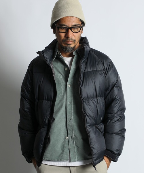 NANGA(ナンガ)の「NANGA×DUFFER STAND COLLAR DOWN JACKET:ナンガ別注 日本製 スタンドカラー ダウンジャケット(ダウンジャケット/コート・メンズ・チャコールグレー/ターコイズブルー/ブラック・X-LARGE/LARGE/MEDIUM/SMALL)」の19枚目の写真